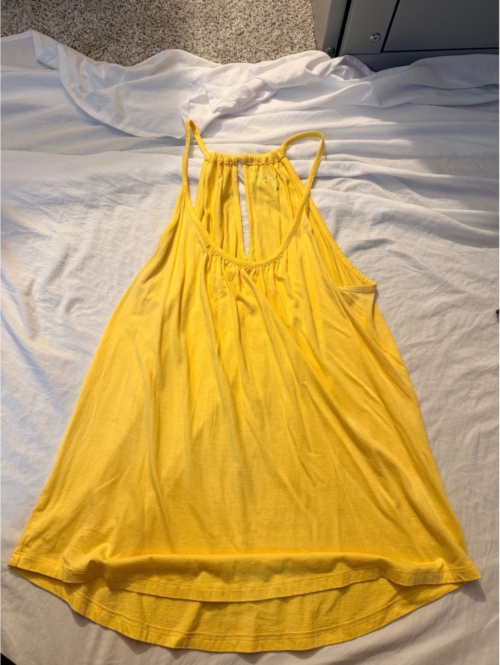 Lilly Pulitzer Yellow Pima Cotton Tank Top Medium